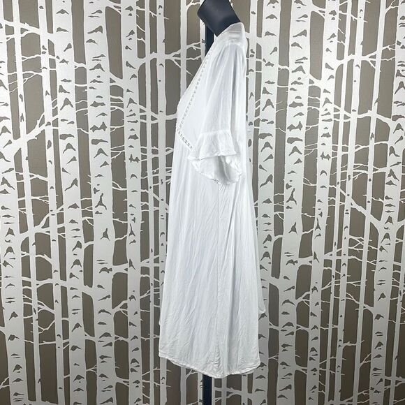 Blue Rain Boho Tunic Mini Babydoll Dress M - Picture 2 of 8